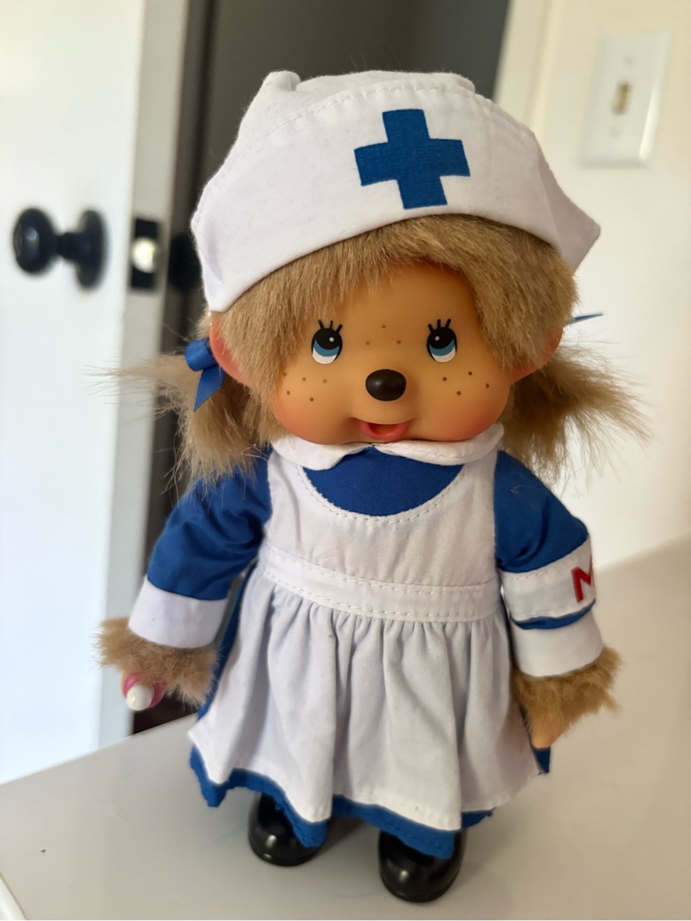 blonde nurse monchhichi rare